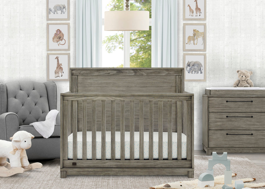 Rustic White (119) 1-Willow 6-in-1 Convertible Crib