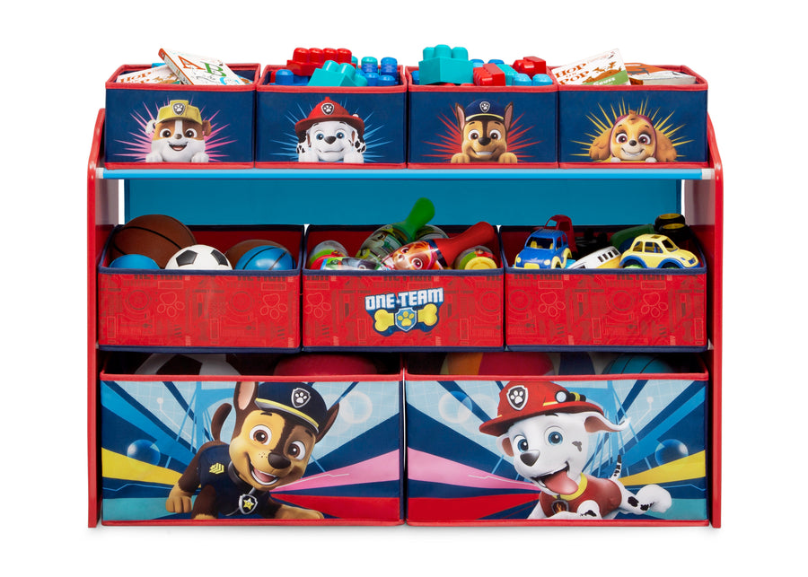Paw Patrol (1121) 3-PAW Patrol Deluxe 9 Bin Design and Store Toy Organizer