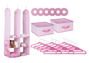 Delta Children Barely Pink (689) 24 Piece Nursery Storage Set, Silo, e2e 15