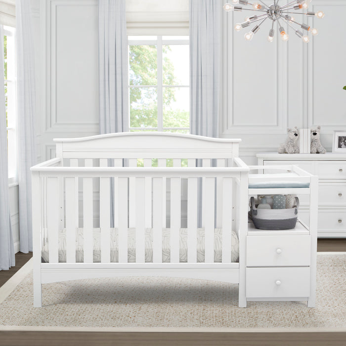 Bianca White (130) 0-Birkley Convertible Crib and Changer