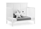 Textured White (1349) 21-Sweet Beginnings Sage Flat Top 6-in-1 Convertible Crib