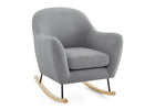 French Grey with Matte Black and Natural (1443) 4-Finch Rocking Chair