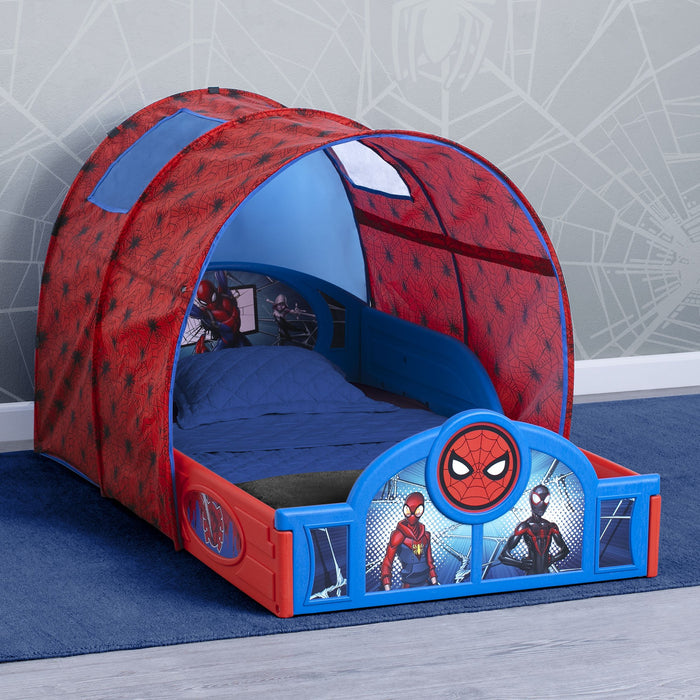 Spider-Man (1163) 2-Spider-Man Sleep and Play Toddler Bed with Tent