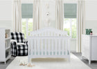 Textured White (1349) 12-Farmhouse 6-in-1 Convertible Baby Crib