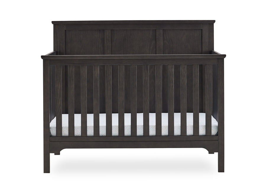 Textured Stone Grey (1460) 10-Sweet Beginnings Sage Flat Top 6-in-1 Convertible Crib