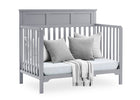 Grey (026) 6-Sweet Beginnings Hart Flat Top 6-in-1 Convertible Crib