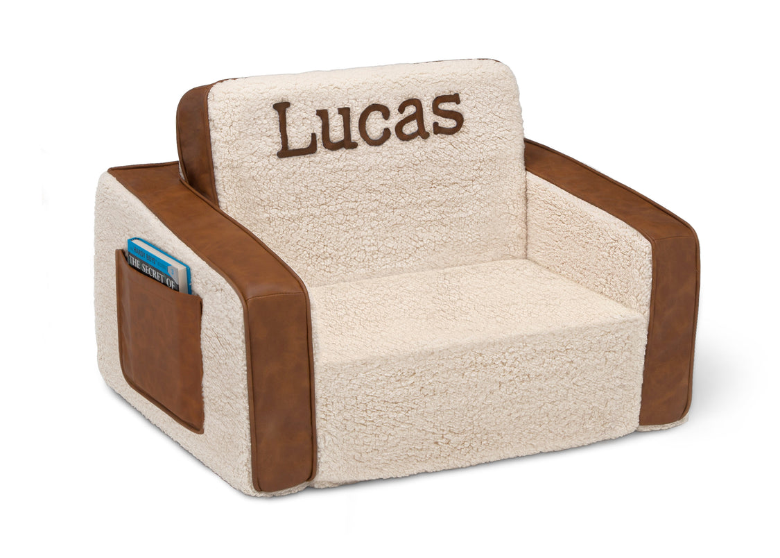 Cream Sherpa with Brown Leather (5047)