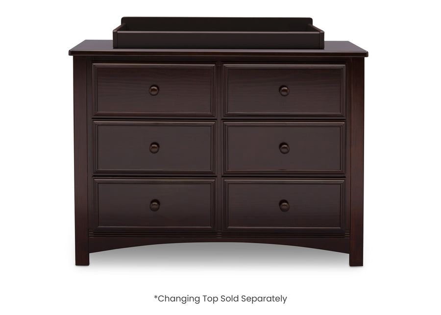 Dark Chocolate (207) 2-Summit 6 Drawer Dresser
