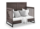 Rustic Grey with Matte Black (1469) 13-Foundry 6-in-1 Convertible Crib