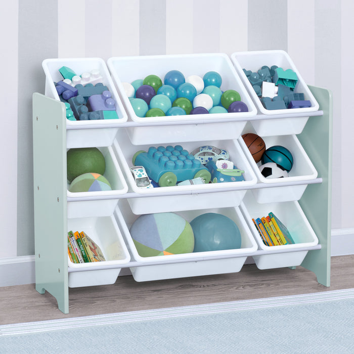 Mint (573C) 0-MySize 9 Bin Plastic Toy Organizer