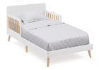 DCB: Bianca White with Natural (123) 4-Logan Wood Toddler Bed