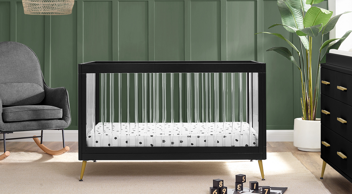 Sloane 4in1 Nursery Set Black Acrylic Bronze