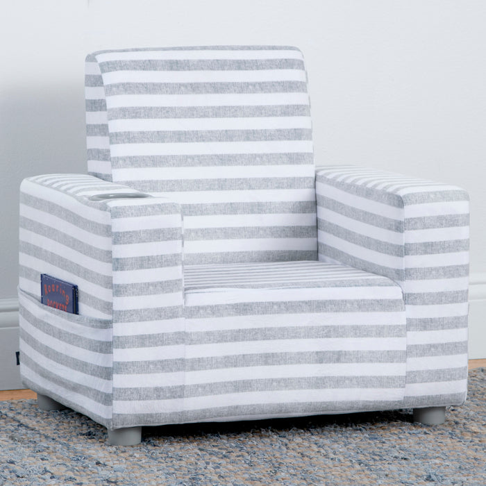 Grey & White (1273) 1-GapKids Upholstered Chair