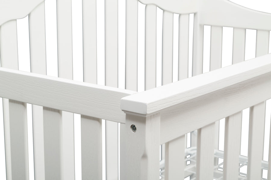 Textured White (1349) 20-Farmhouse 6-in-1 Convertible Baby Crib