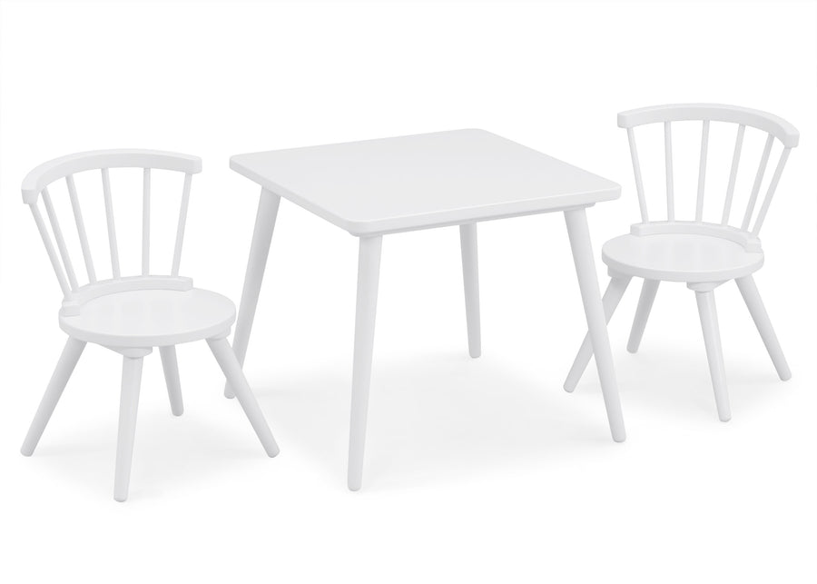 Bianca White (130) 9-Windsor Table & 2 Chair Set