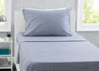 Navy Gingham (3220) 1-Navy Gingham 3-Piece Twin Sheet Set