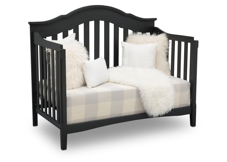 Textured Midnight Grey (1347) 7-Farmhouse 6-in-1 Convertible Baby Crib