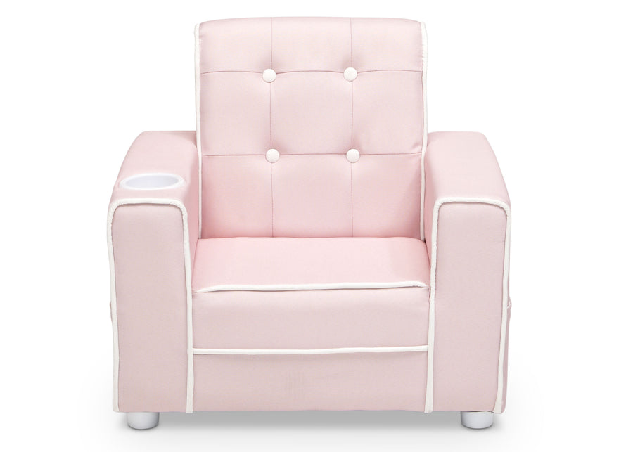 Pink (705C) 2-Chelsea Kids Upholstered Chair with Cup Holder
