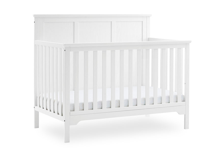 Textured White (1349) 19-Sweet Beginnings Sage Flat Top 6-in-1 Convertible Crib