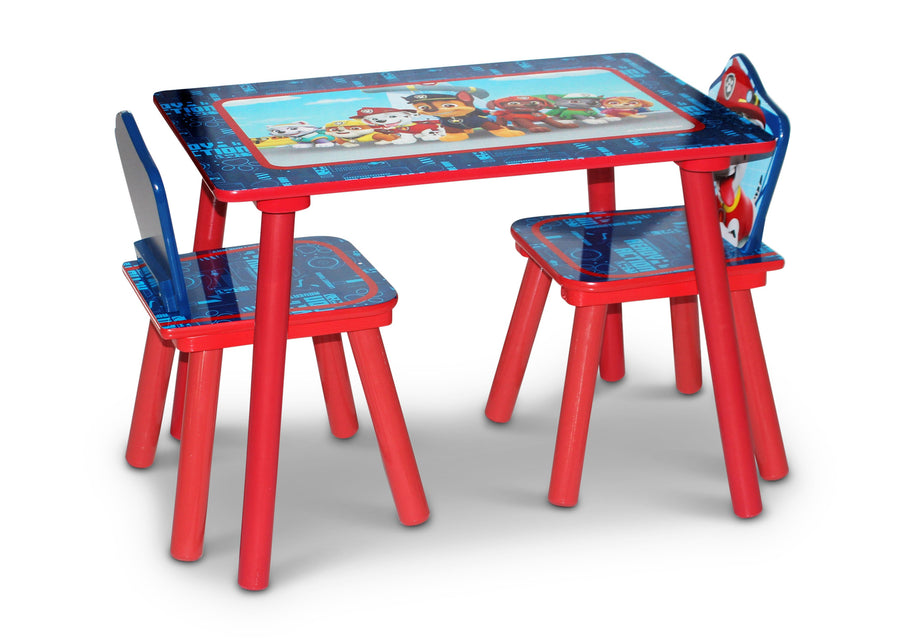 Paw Patrol (1121) 3-Nick Jr. PAW Patrol 4-Piece Playroom Solution  – Set Includes Table and 2 Chairs and 6-Bin Toy Organizer