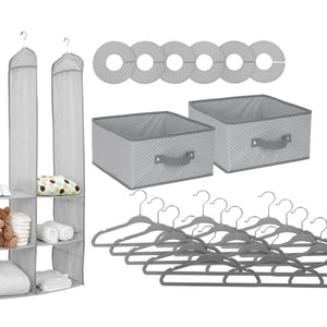 Delta Children Dove Grey (058) 48-Piece Nursery Storage Set (SS2056), Silo, a2a 1