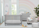 Delta Children Grey (026) Lancaster 3-in-1 Convertible Crib (552330), Room shoot 1-Lancaster 3-in-1 Convertible Crib