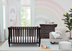 Delta Children Dark Chocolate (207) Lancaster 3-in-1 Convertible Crib (552330), Room 11-Lancaster 3-in-1 Convertible Crib