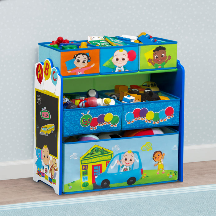 CoComelon (1224) 1-CoComelon 6 Bin Design and Store Toy Organizer
