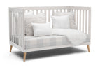 Bianca White with Natural (123) 6-Madison 4-in-1 Convertible Crib
