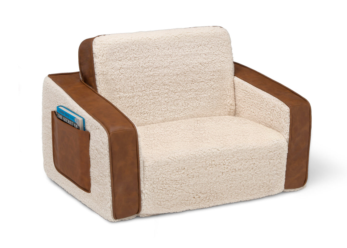 Cream Sherpa with Brown Leather (5047)