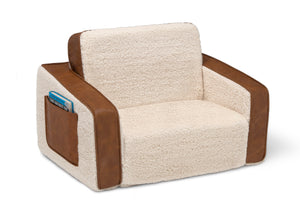 Cream Sherpa with Brown Leather (5047) 3