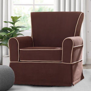 Cocoa with Beige (911) 27-Benbridge Upholstered Glider
