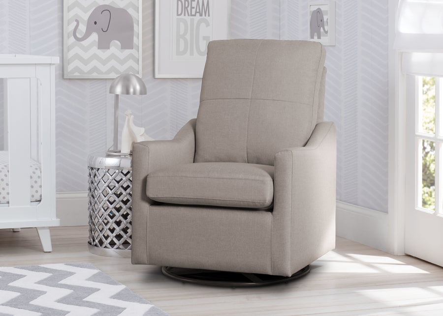 Taupe (065) 4-Kenwood Nursery Glider Swivel Rocker Chair