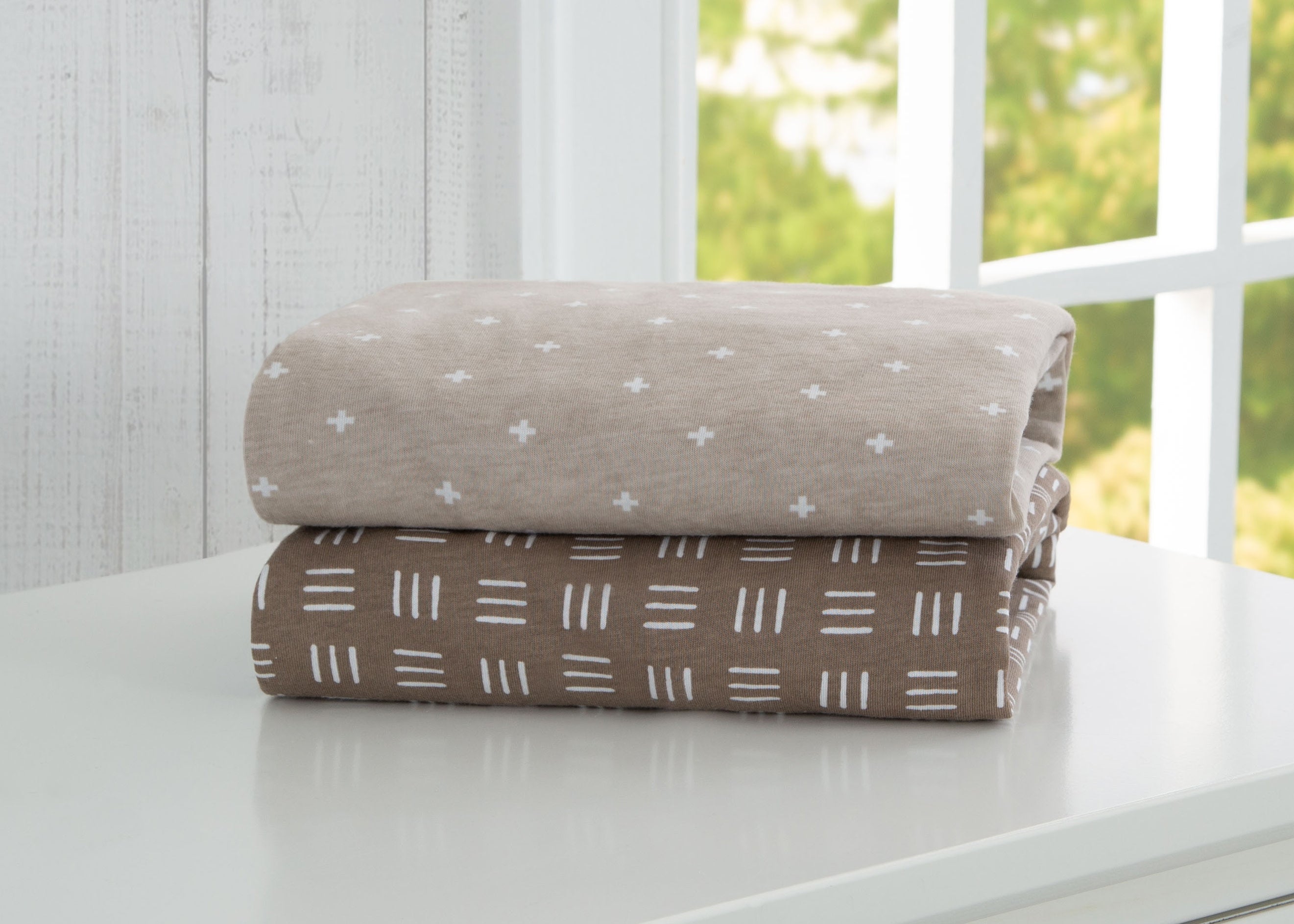 Neutral Boho Fitted Crib Sheets 2 Pack Delta Children