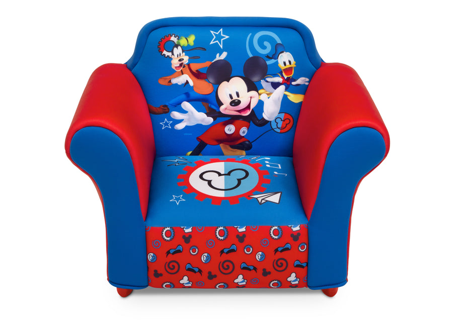 Mickey Hot Dog (1054) 5-Mickey Mouse Kids Upholstered Chair with Sculpted Plastic Frame
