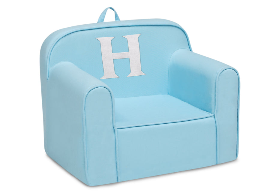 H 31-Personalized Monogram Light Blue Cozee Chair