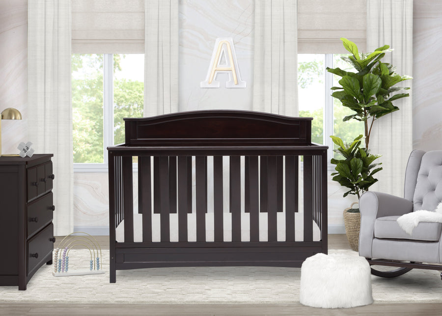 Dark Chocolate (207) 1-Emery Deluxe 6-in-1 Convertible Crib