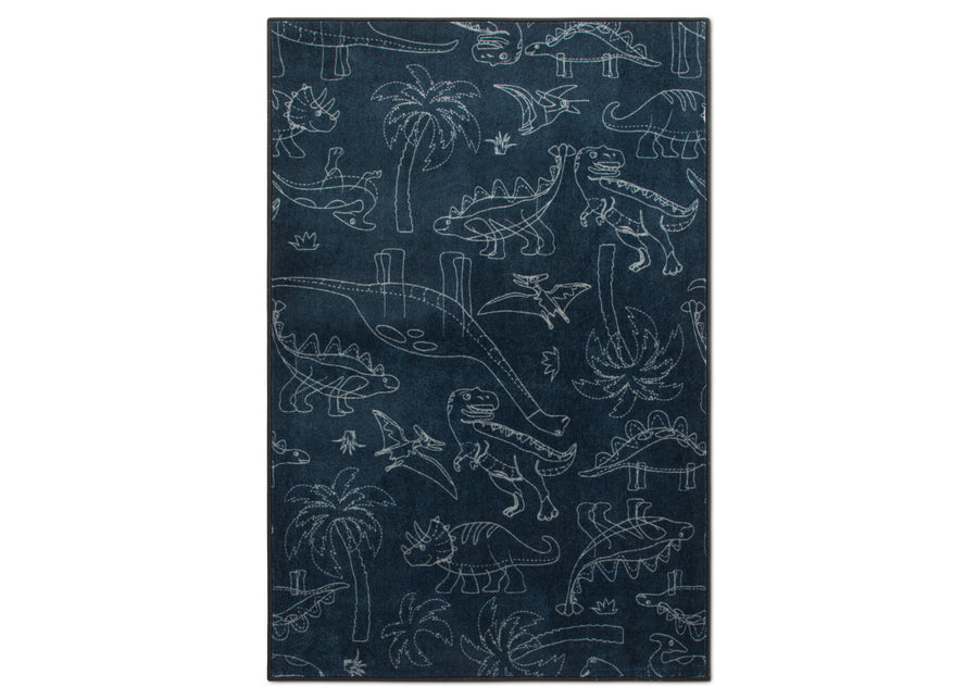 Dinosaur (3210) 2-Dinosaur Rectangle Area Rug for Kids, 39-Inch x 59-Inch