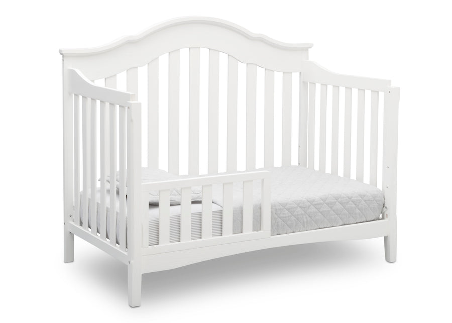 Textured White (1349) 15-Farmhouse 6-in-1 Convertible Baby Crib