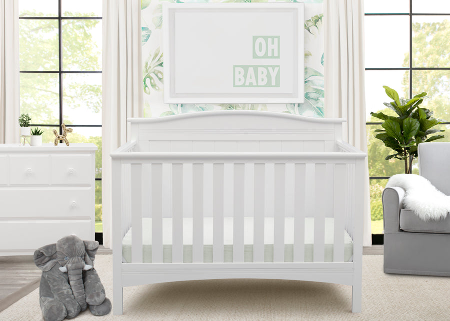 Bianca White (130) 7-Bennett 4-in-1 Convertible Crib