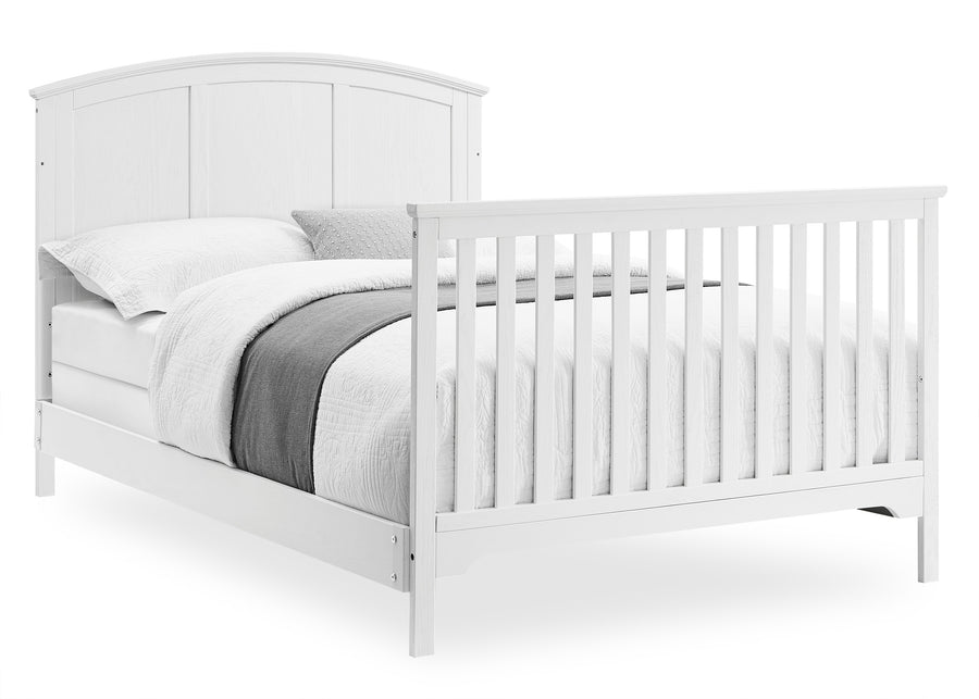 Textured White (1349) 23-Sweet Beginnings Sage Curve Top 6-in-1 Convertible Crib