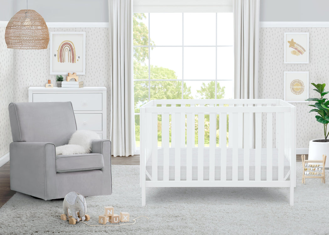 Milo 3-in-1 Convertible Crib Bianca White (130)