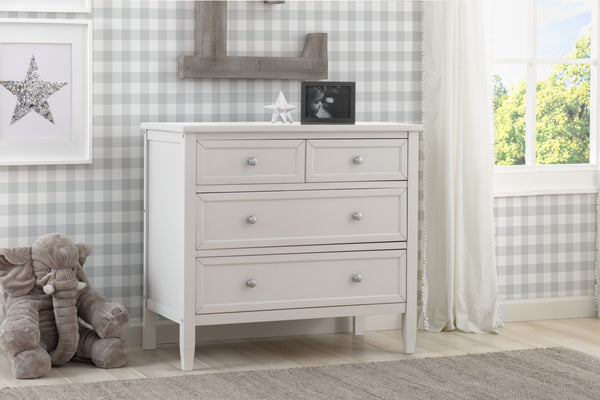 Epic 3 Drawer Dresser with Interlocking Drawers White (100) 1 - Mobile