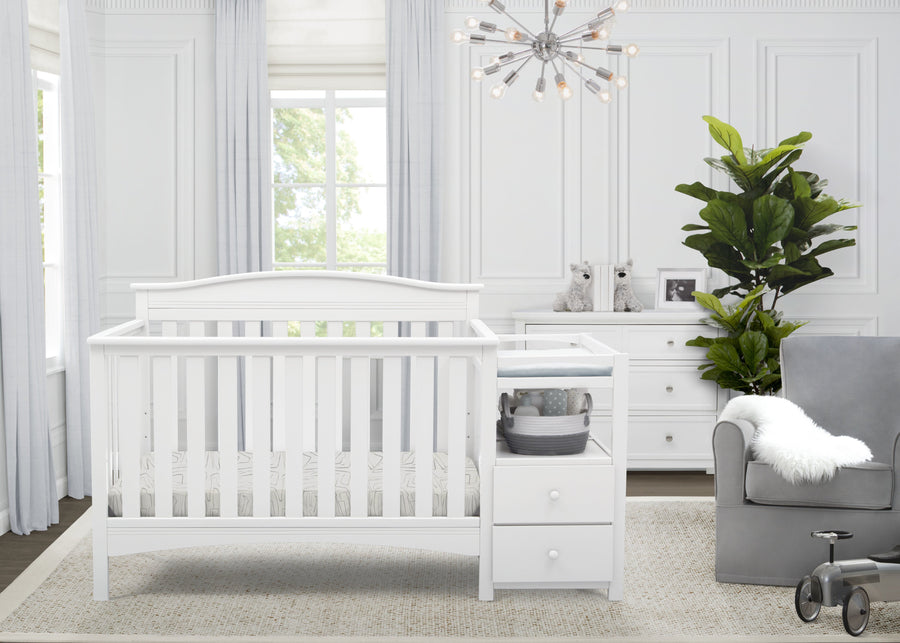 Bianca White (130) 7-Birkley Convertible Crib and Changer