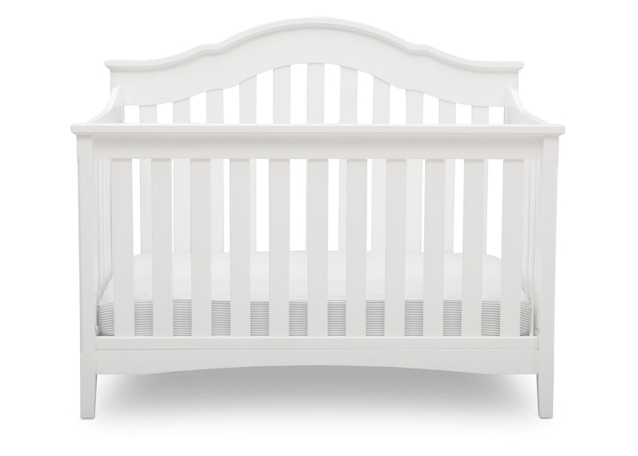 Textured White (1349) 13-Farmhouse 6-in-1 Convertible Baby Crib