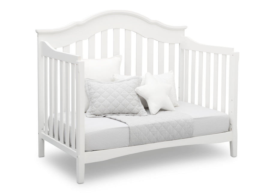 Textured White (1349) 16-Farmhouse 6-in-1 Convertible Baby Crib