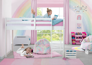 cama puente  White loft bed, Kids bunk beds, Modern bunk beds