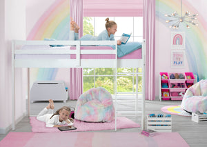 Full Loft Bed Modern Pine Wood Kids' Beds with Guardrail & Underbed Storage  Space - Yahoo Shopping