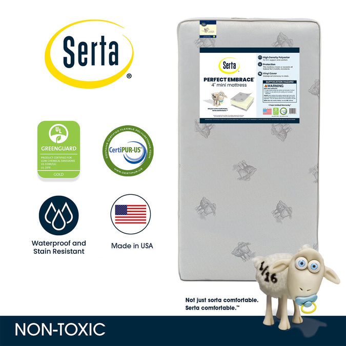 No Color (NO) 2-Perfect Embrace 4-inch Mini Crib Mattress