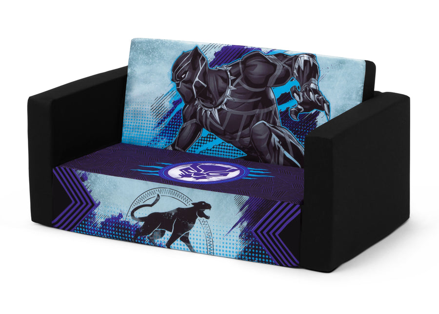 Black Panther (1158) 4-Marvel Black Panther Cozee Flip-Out Sofa with Memory Foam - 2-in-1 Convertible Sofa to Lounger